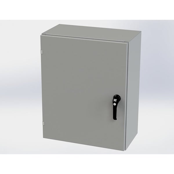 1/4 Turn Latch, 3 Point Latch with Padlock/Keylock Handle Electrical Enclosures, 30 in H, 12 in D